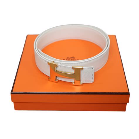 hermes gürtel weiß mit gold|Hermes Constance 42 mm Gürtel Etoupe and weiß gebürstete.